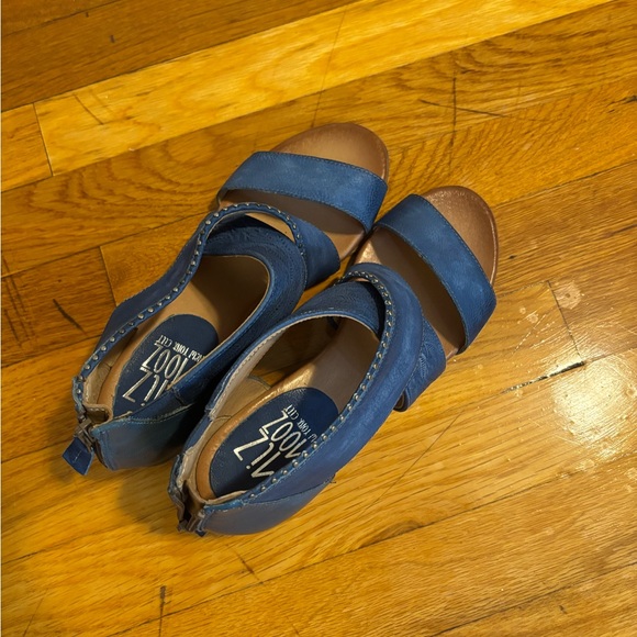 Miz Mooz Blue Heeled Boots - Picture 5 of 10